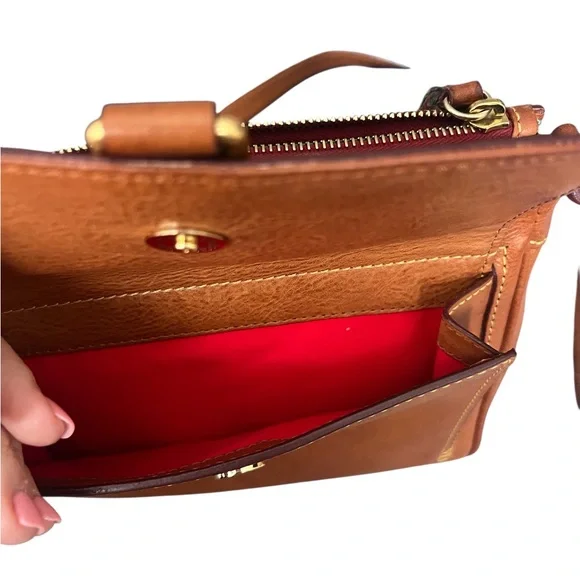 Dooney & Bourke Tan Leather Crossbody Bag - Picture 2 of 7